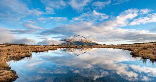 Water reflection in Pouakai Tarn