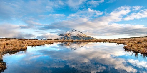 Water reflection in Pouakai Tarn