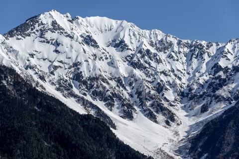 Mountain range Mount Hotaka with snow