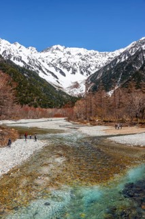 Visitors at the Azusa River