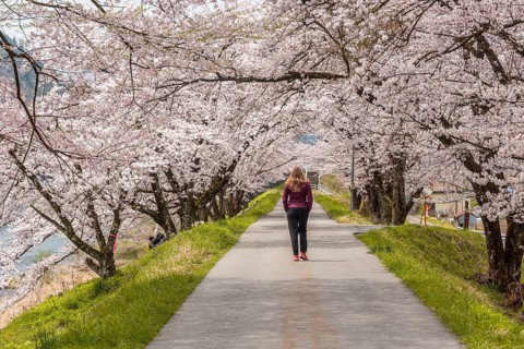 Woman on a path