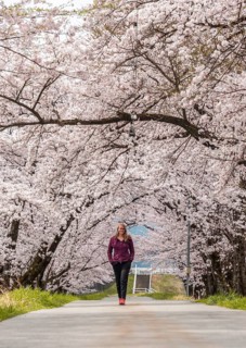 Woman on a path