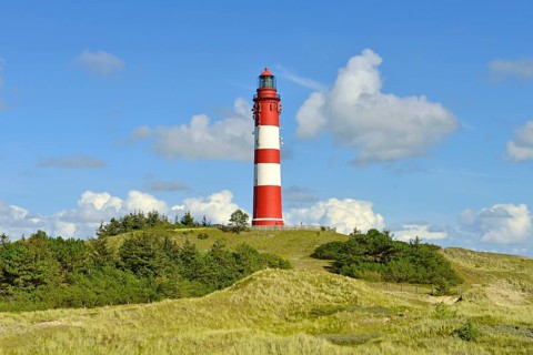Lighthouse Amrum on large dune