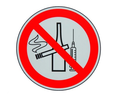 Prohibition sign for cigarettes