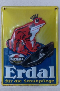 Nostalgic metal advertising sign