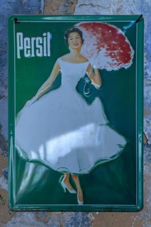 Nostalgic metal advertising sign