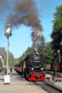 Brocken Railway at the railway station Drei-Annen-Hohne