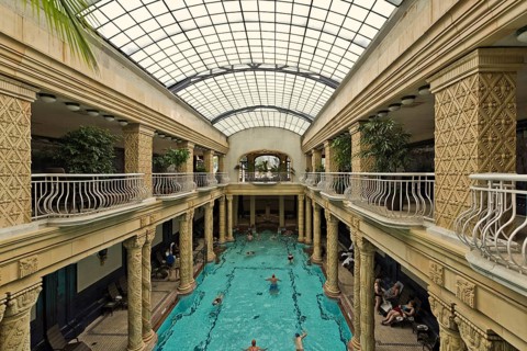 Indoor swimming pool in St. Gellert Thermal Bath