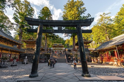 Torii gate at Tosho-gu Shrine from the 17th century
