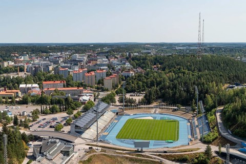 View from Salpausselka hill to the city