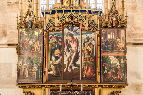 Sebastian's altar in the catholic parish church St. Georg