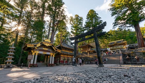 Torii gate at Tosho-gu Shrine from the 17th century