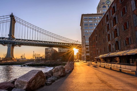 Manhattan Bridge in Backlight
