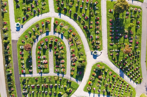 Mountain cemetery in Bad Wiessee