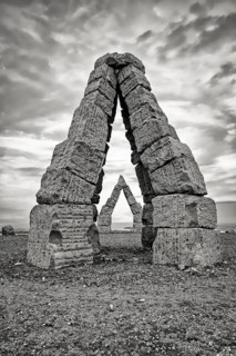 Monumental stone gates