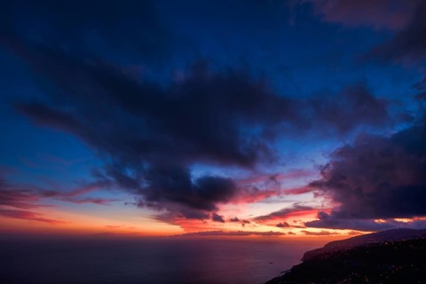 Dramatic cloudy sky at sunset