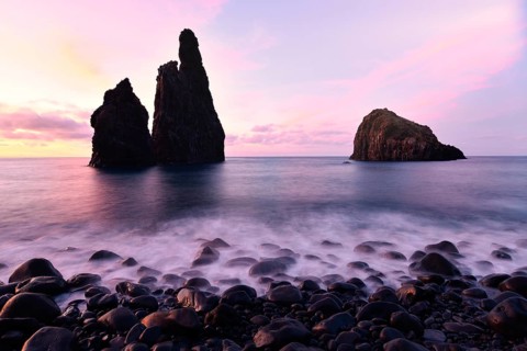 Volcanic rock formation Ilheus da Rib