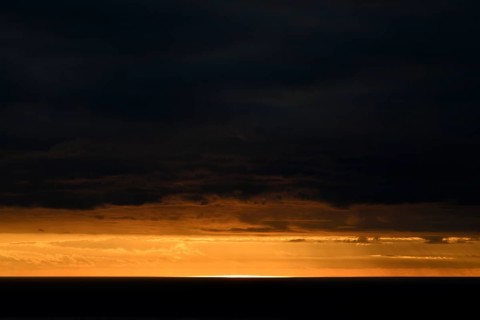 Dramatic cloudy sky at sunset