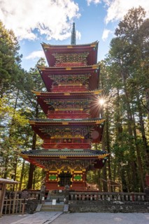 Decorated five-storey pagoda