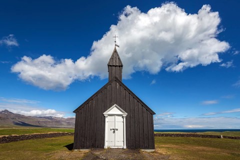 Black wooden church