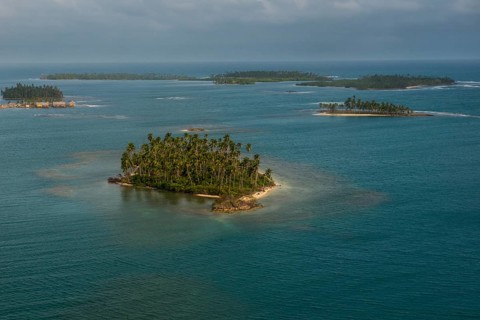 Aerial of the San Blas islands