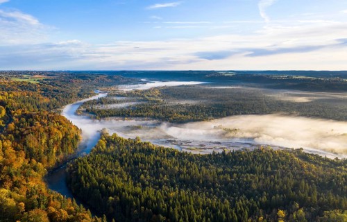 Estuary of Loiach in Isar