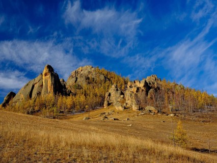 Rock formations in Gorchi Terelj National Park