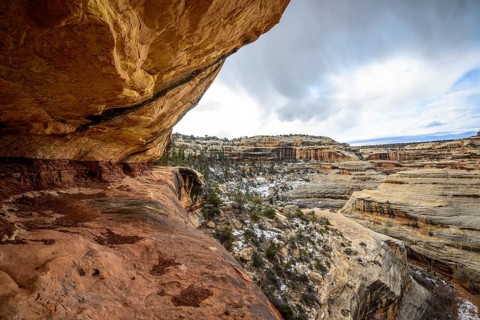 Bick into Deer Canyon near Sipapu Bridge