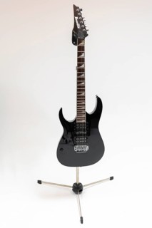 Black electric guitar