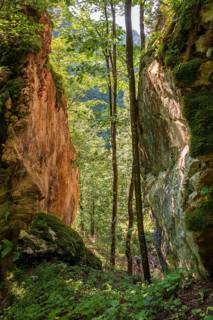 Rocks on the slope to Starzlach gorge