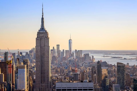 View of Midtown and Downtown Manhattan