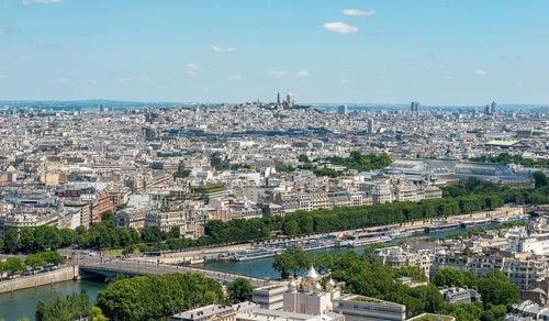 City view with Seine
