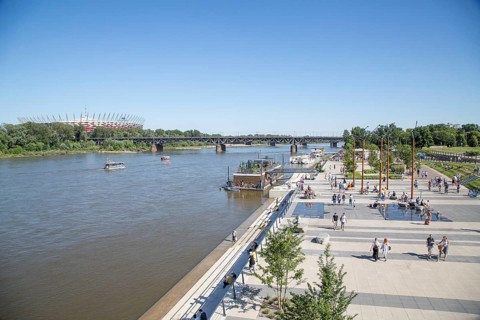 Promenade on the banks of the Vistula River