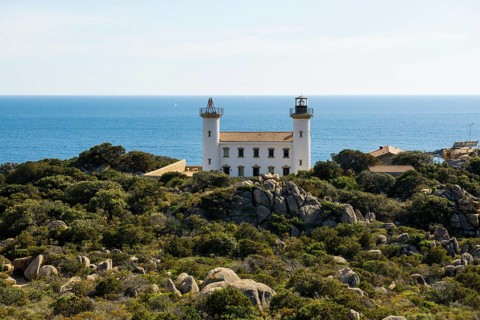 Lighthouse at the south coast of Corsica