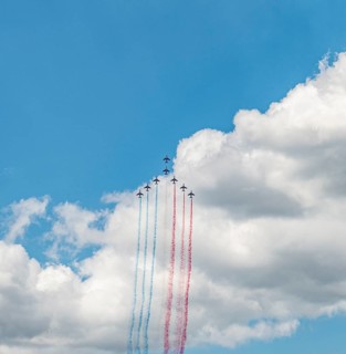 Aerobatics with French flag