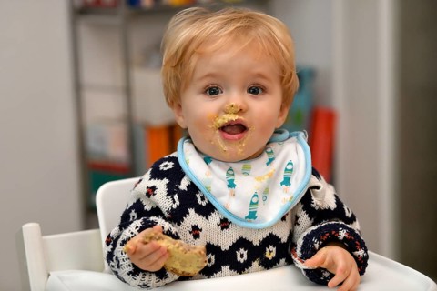 Toddler eating