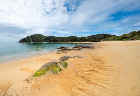 Long sandy beach Anchorage Bay