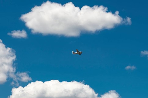 Military aircraft in flight