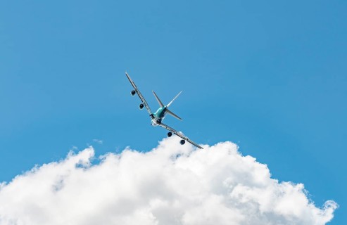 Airbus A380 long-haul aircraft in flight