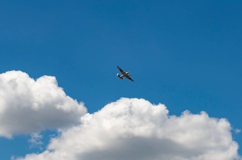 Military aircraft in flight