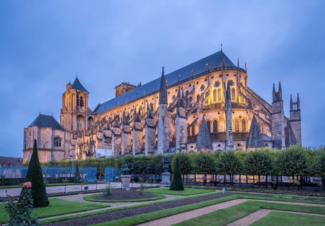 Bourges Cathedral Bourges at dusk