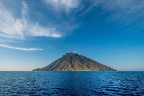 Stromboli Island with Volcano