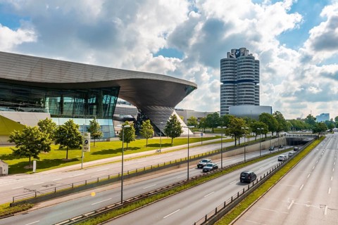 Museum BMW Welt and BMW four-cylinder