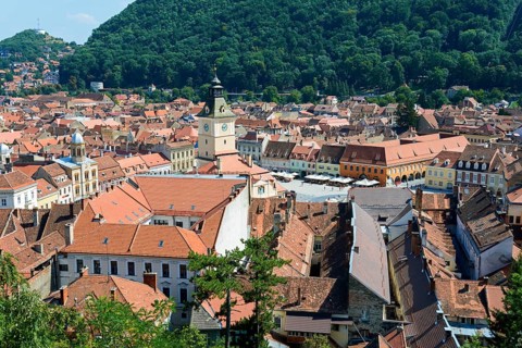 City view with old town hall