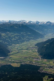 View into the Inn Valley and Zillertal