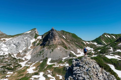 Young woman hiking