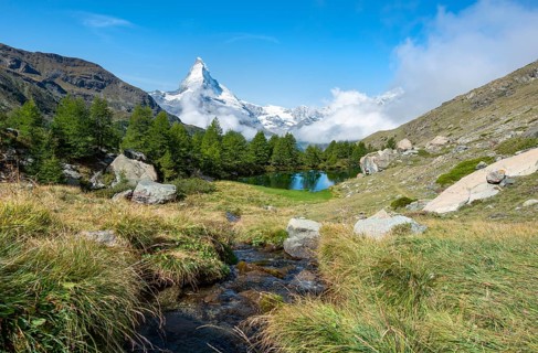 Snow-covered Matterhorn