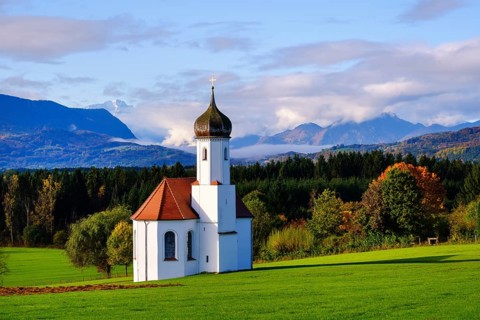Church St. Johann in Sankt Johannisrain near Penzberg