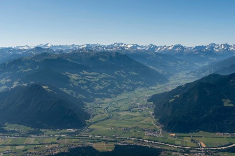 View into the Inn Valley and Zillertal