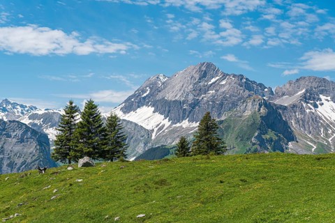 Mountain landscape with the summit of Grosser Lohner